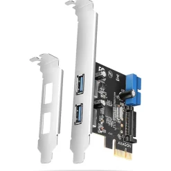 AXAGON PCEU-232RS expansion card, PCIe 4.0 x1, 4x USB 3.0, 2x internal - black