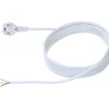 Bachmann Netzanschlussleitung 3m 3x1,5qmm PVC sw Schutzkontakt-Stecker abgewinkelt Aderendh 250V