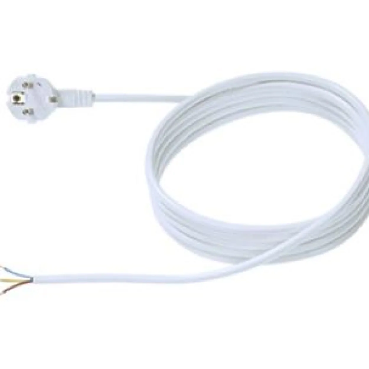 Bachmann Netzanschlussleitung 3m 3x1,5qmm PVC sw Schutzkontakt-Stecker abgewinkelt Aderendh 250V
