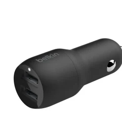 Belkin Dual USB-A Kfz-Ladegerät incl. USB-C Kabel 1m 24W black