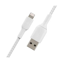 Belkin Lightning Lade/Sync Kabel ummantelt mfi 3m weiß