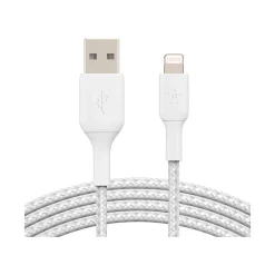 Belkin Lightning Lade/Sync Kabel ummantelt mfi 3m weiß