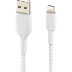 Belkin Lightning Lade/Sync Kabel ummantelt mfi 3m weiß
