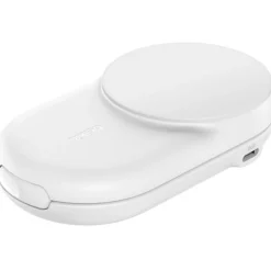 Belkin ULTRACHARGE 25 WATT QI2 MAGNETIC 2-IN-1 LADESTATION KLAPPBAR RUND WEISS