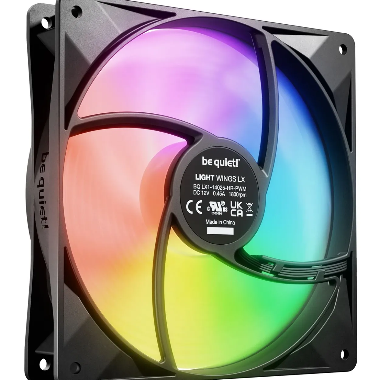 be quiet! Light Wings LX PWM High-Speed 3er-Pack 140x140x25mm 1800 U/min 30.5 dB(A) schwarz/weiß