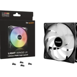 be quiet! Light Wings LX PWM High-Speed 140x140x25mm 1800 U/min 30.5 dB(A) schwarz/weiß
