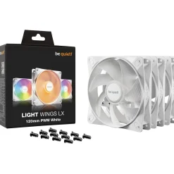 be quiet! Light Wings LX PWM White 3er-Pack 120x120x25mm 1600 U/min 25.5 dB(A) weiß