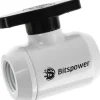 Bitspower Absperrhahn gerade 2x Gewinde G1/4" weiss