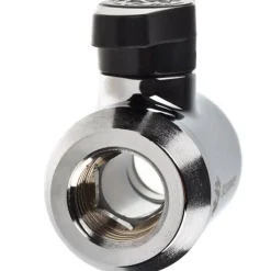 Bitspower Absperrhahn 90 Grad drehbar 2x Gewinde G1/4" silber glänzend
