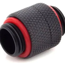 BitsPower Adapter gerade G1/4 Zoll AG auf G1/4 Zoll AG - drehbar, carbon schwarz