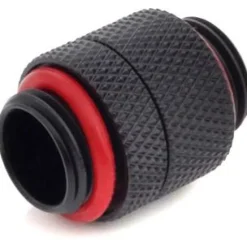 BitsPower Adapter gerade G1/4 Zoll AG auf G1/4 Zoll AG - drehbar, carbon schwarz
