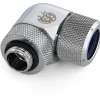 BitsPower Advanced Adapter 90 Grad G1/4 Zoll AG auf 14mm AD Hardtube - drehbar, silber