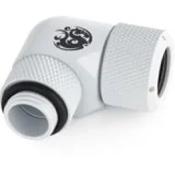 BitsPower Advanced Multi-Link Adapter Anschluss 90 Grad G1/4 Zoll AG auf 12mm AD Hardtube - drehbar, weiß