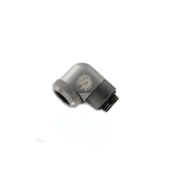 BitsPower Multi-Link Adapter Anschluss 90 Grad G1/4 Zoll AG auf 12mm AD Hardtube - drehbar, grau
