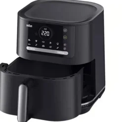 Braun 2-in-1 Heißluftfritteuse MultiFry 5, HF 5054I (schwarz, 2.000 Watt, Korb 6,0 Liter)
