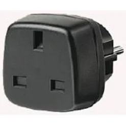 Brennenstuhl Adapter Schutzkontakt Stecker auf Buchse England Schwarz