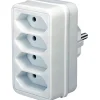 Brennenstuhl Adapterstecker Euro 4 4fach weiß