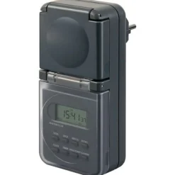 Brennenstuhl Digitale Wochenzeitschaltuhr IP44, LCD-Display anthrazit