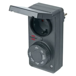 Brennenstuhl Timer mit Dämmerungssensor mechanisch IP44 anthrazit