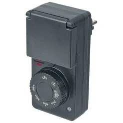 Brennenstuhl Timer mit Dämmerungssensor mechanisch IP44 anthrazit