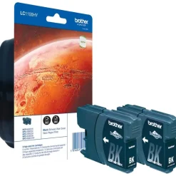Brother LC1100HYBKBP2 Mit hoher Kapazität - Schwarz - original - Blisterverpackung - Tintenpatrone - für DCP-6690CW, MFC-5890CN, MFC-6490CW