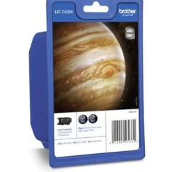 Brother LC-1240 Tintenpatrone schwarz hohe Kapazität 2x600 Seiten 1er-Pack Blister