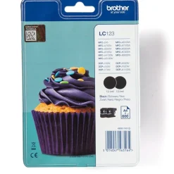 Brother Patrone LC-123BKBP2 Twin Pack
