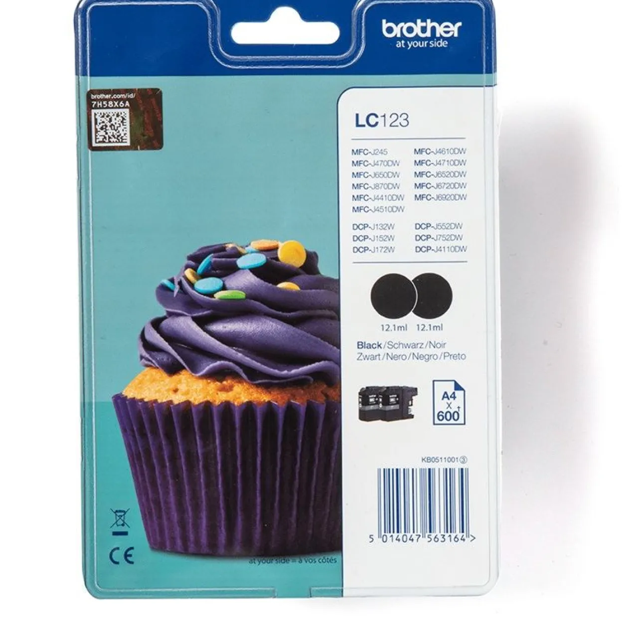 Brother Patrone LC-123BKBP2 Twin Pack