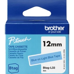 Brother Schriftband 12mmx4m blau/hellblau BTAG-L33