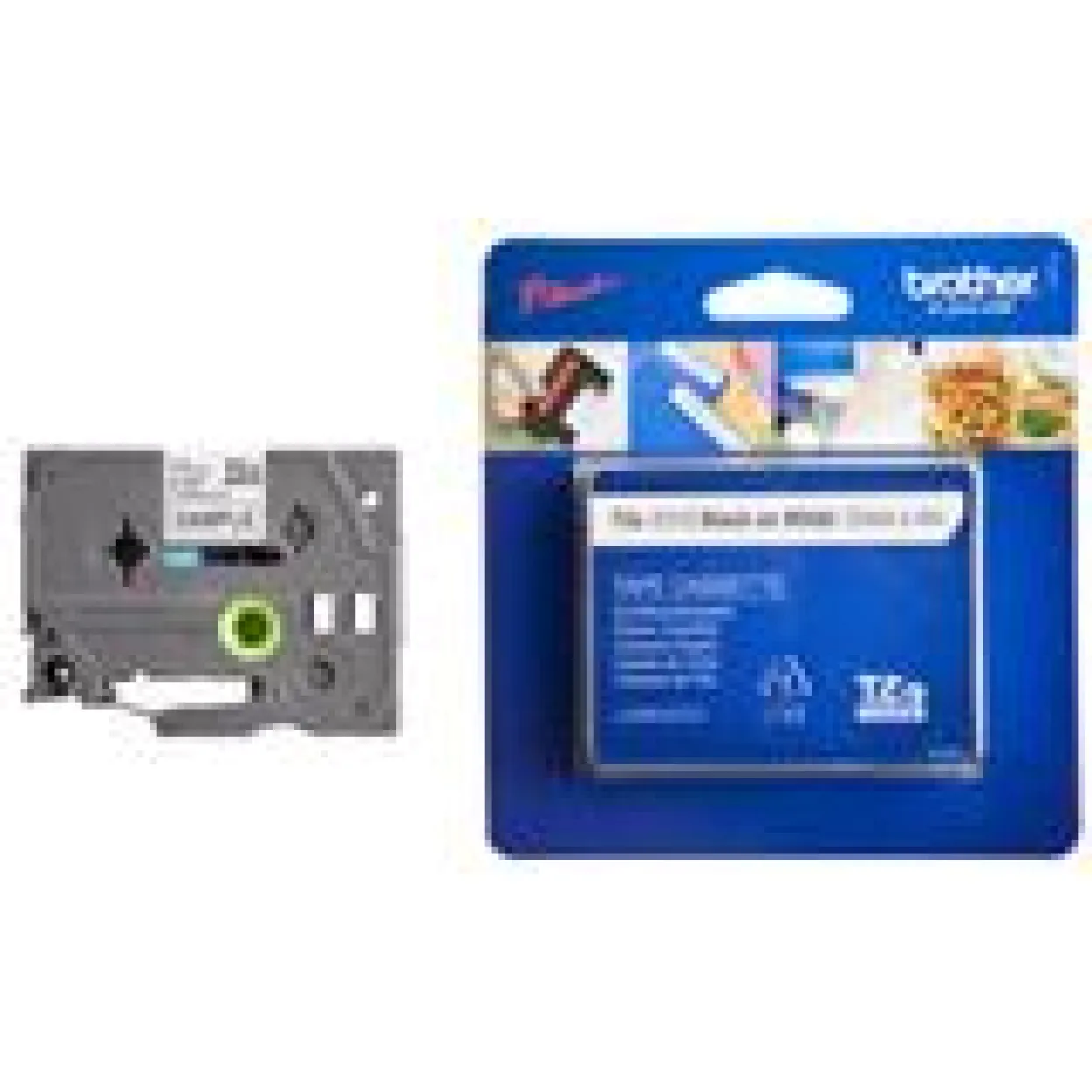 Brother Schriftband TZe-231S (lam.) Schwarz auf Weiß 12 mm x 4 m