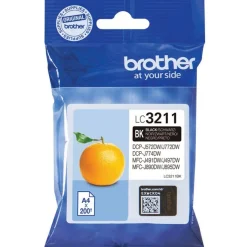 Brother Tintenpatrone LC-3211BK Schwarz ca. 200 Seiten