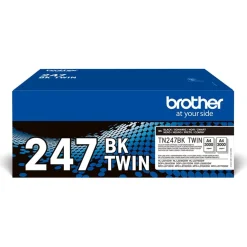 Brother TN247BK TWIN - 2er-Pack - Hohe Ergiebigkeit - Schwarz - original - Tonerpatrone