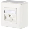 BTR Metz Connect Datendose Modul Anschlussdose, AP, Aufputz, 1 Port, unbestückt, reinweiß