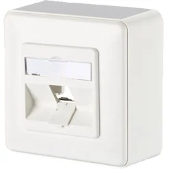 BTR Metz Connect Datendose Modul Anschlussdose, AP, Aufputz, 1 Port, unbestückt, reinweiß