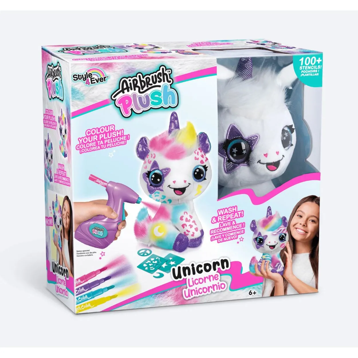 Canal Toys Airbrush Plush Unicorn