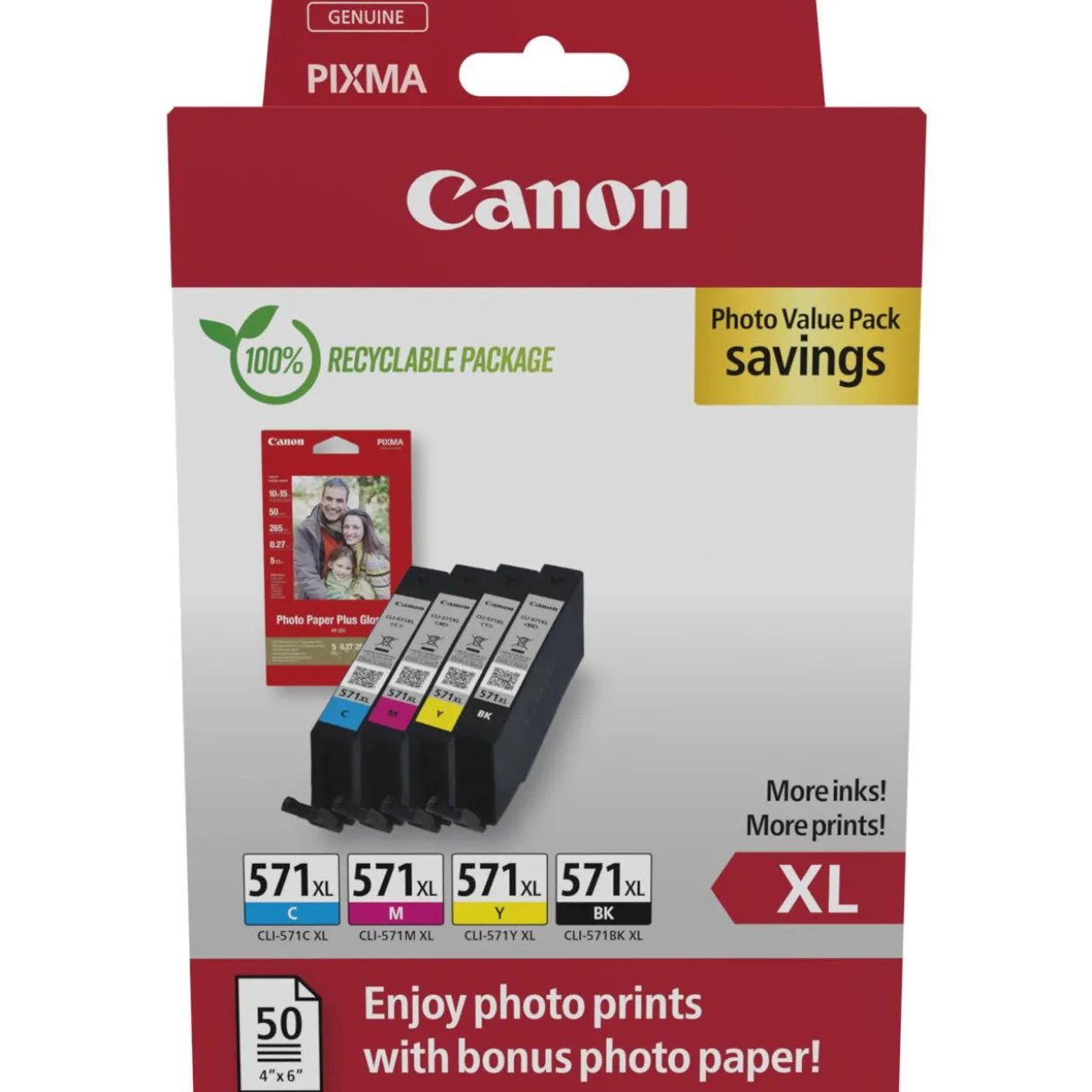 Canon Ink/CLI-571XL BK/C/M/Y PHOTO VALUE