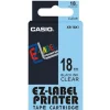 Casio Casio Computer XR Schriftbandkassette schwarz auf transparent 18 mm