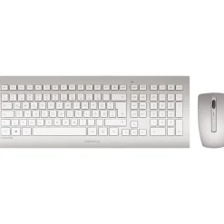 CHERRY DW 8000 mit Laserbeschriftung Deutsch USB weiß/silber