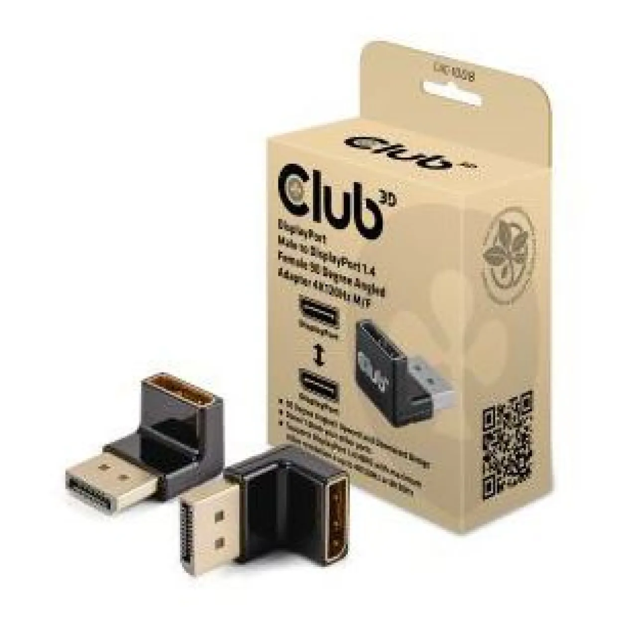 Club3D Adapter DP > DP 1.4 90° abgewinkelt 4K@120Hz St/Bu retail