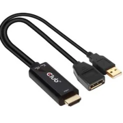 Club 3D Adapter HDMI 2.0 > DP 1.2 4K@60Hz HDR aktiv St/Bu retail