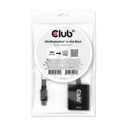 Club 3D Adapter MiniDisplayport > VGA aktiv St/Bu schwarz