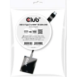 Club 3D Adapter USB 3.1 Typ C > HDMI 2.0 UHD aktiv St/Bu Polybeutel
