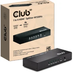 Club 3D HDMI Splitter 1 Eingang -> 4 Ausgänge 4K120Hz UHD retail