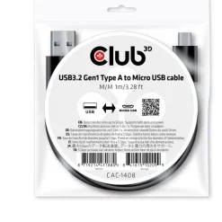 Club 3D Kabel USB 3.2 Typ A > Micro USB 1m St/St