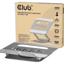 Club 3D Laptopständer mit USB-C HUB 100W 360? 4K60Hz