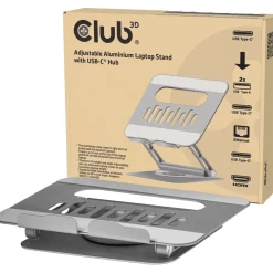 Club 3D Laptopständer mit USB-C HUB 100W 360? 4K60Hz