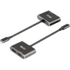 Club3D USB-Hub USB 3.2 Typ C > DP/HDMI 4K60Hz St/Bu retail