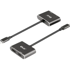 Club3D USB-Hub USB 3.2 Typ C > DP/HDMI 4K60Hz St/Bu retail