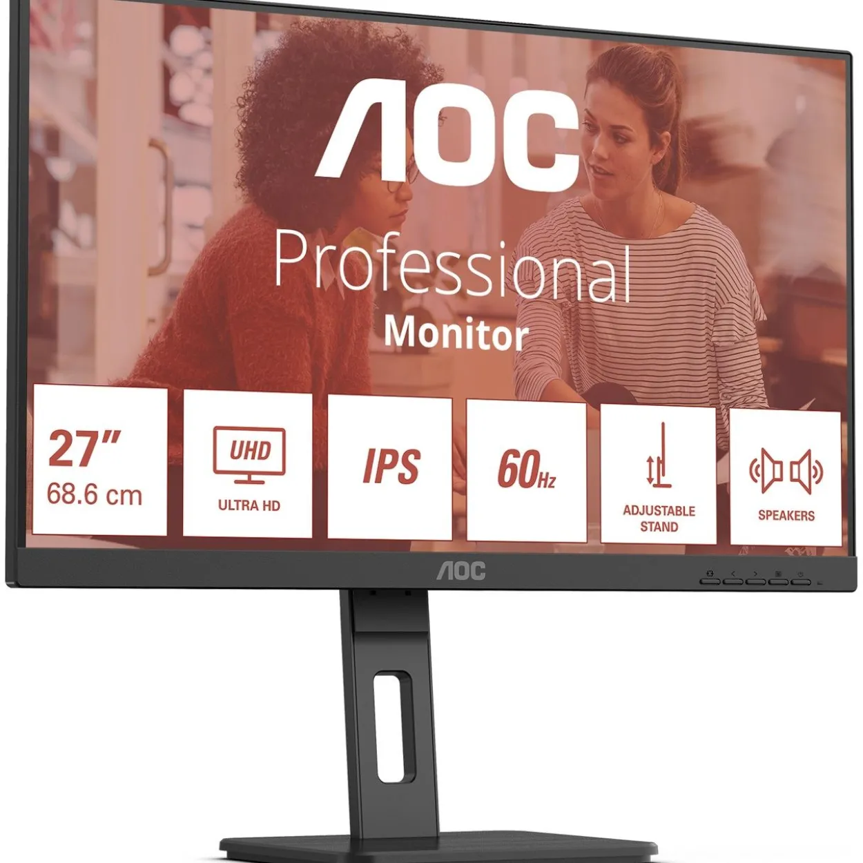 27" (68,58cm) AOC U27E3UF schwarz 3840x2160 1xDisplayPort 1.4 / 2xHDMI 2.0