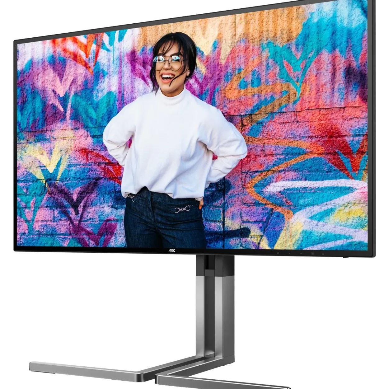 27" (68,58cm) AOC U27U3CV schwarz/silber 3840x2160 1x DisplayPort-Out 1.2 / 1xDisplayPort 1.4 / 2xHDMI 2.0